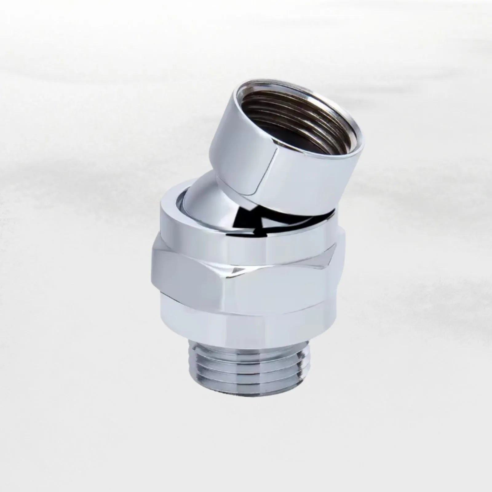 Puriti Swivel Ball Shower Adapter Chrome — Easy Install Universal Shower Connector