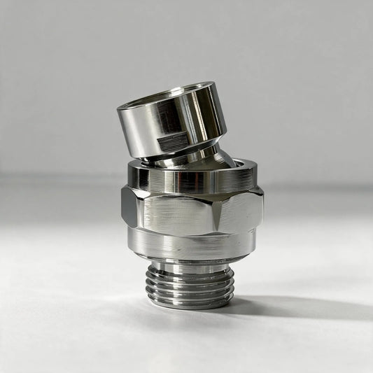Puriti swivel ball shower adapter in polished chrome